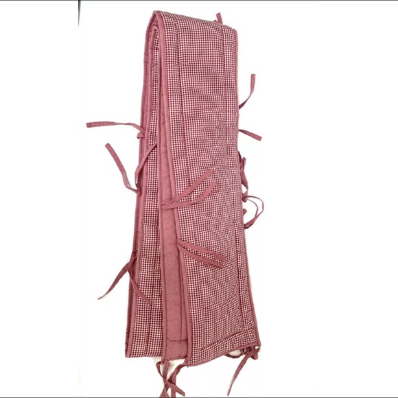 Pottery Barn Kids Baby Red Gingham Crib Bumper - Picture 7 of 16